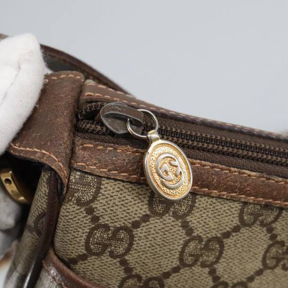 GUCCI GG Supreme Web Sherry Line Shoulder Bag PVC Beige 89 02 032 Auth 97594 - Picture 9 of 16